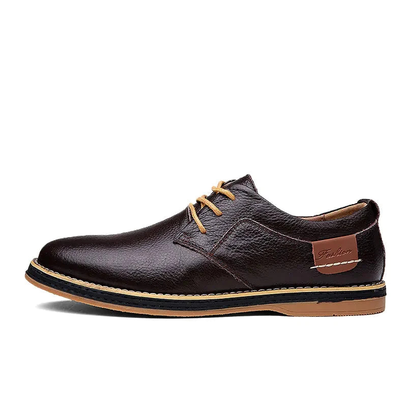 Men's Casual Leather Shoes - Genuine Cowhide Business Wear Valberrys
