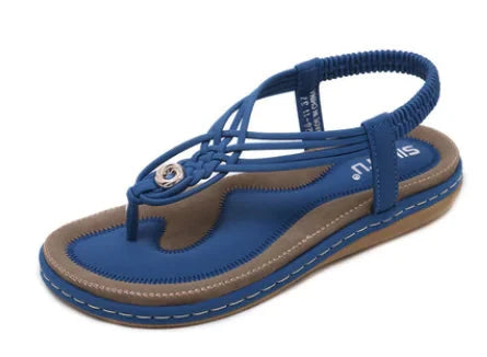 Metal Braided Flat Sandals for Women Valberrys
