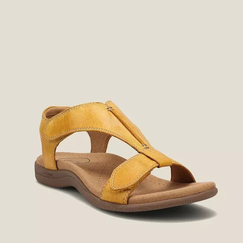 Valberrys VB Elyss – Sandales à Bride Velcro et Plateforme – Femme - Jaune