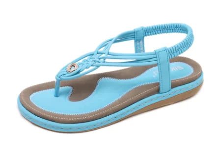 Metal Braided Flat Sandals for Women Valberrys