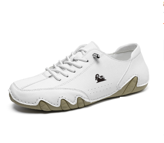 Chaussures en Cuir VB Leon Ldek™ | Élégance, Confort & Grandes Tailles pour Homme - Blanc