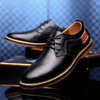 Men's Casual Leather Shoes - Genuine Cowhide Business Wear Valberrys