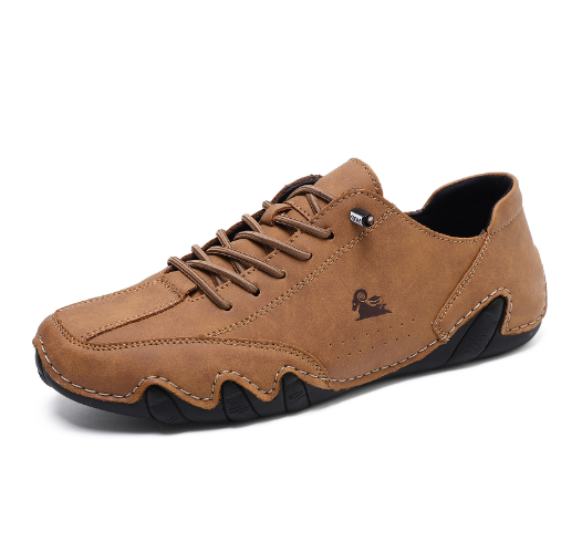 Chaussures en Cuir VB Leon Ldek™ | Élégance, Confort & Grandes Tailles pour Homme - Marron