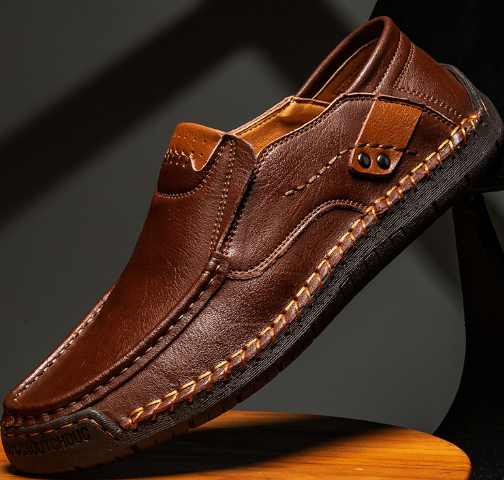 Valberrys VB Riverside Casual – Mocassins Cuir Premium Grainé – Homme