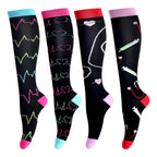 LEOSTEP Compression Socks for Women & Men Circulation Long Stockings Support for Nurses Pregnant Hiking Riding Running Valberrys