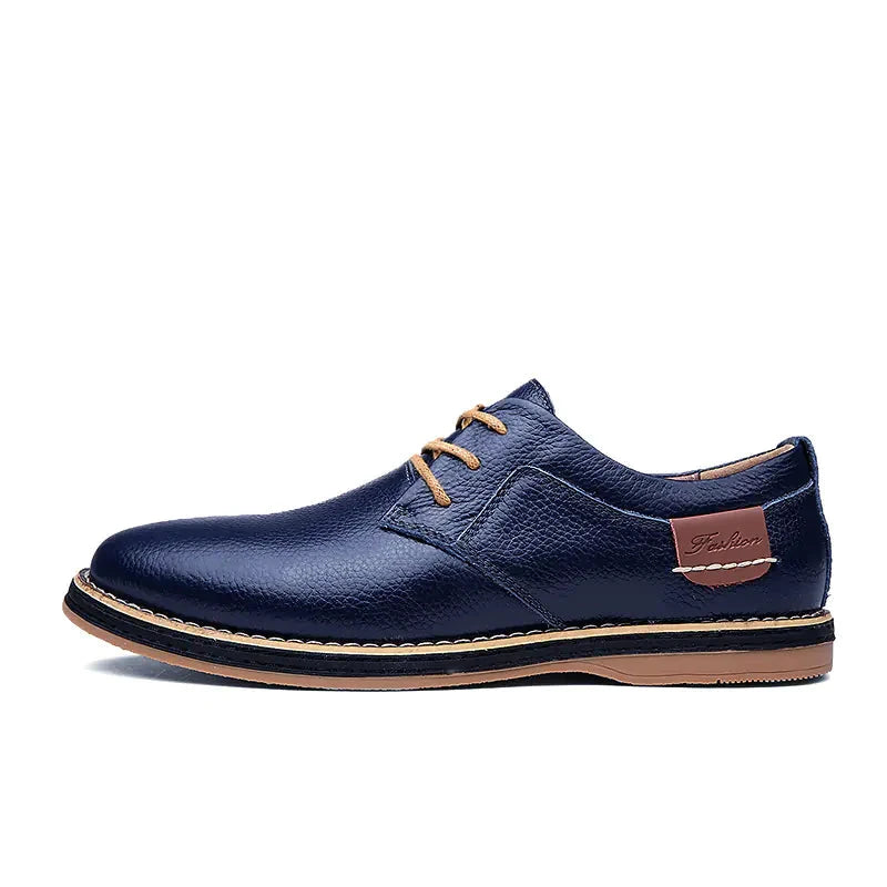 Men's Casual Leather Shoes - Genuine Cowhide Business Wear Valberrys