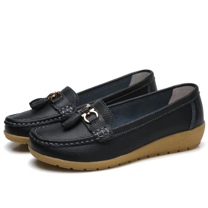 Chaussures Plates Décontractées pour Femmes - Cuir Véritable Valberrys