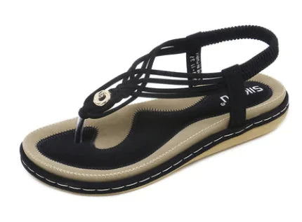 Metal Braided Flat Sandals for Women Valberrys