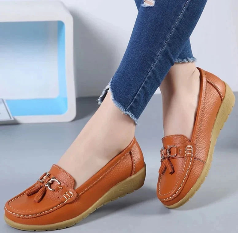 Chaussures Plates Décontractées pour Femmes - Cuir Véritable Valberrys
