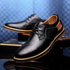 Men's Casual Leather Shoes - Genuine Cowhide Business Wear Valberrys