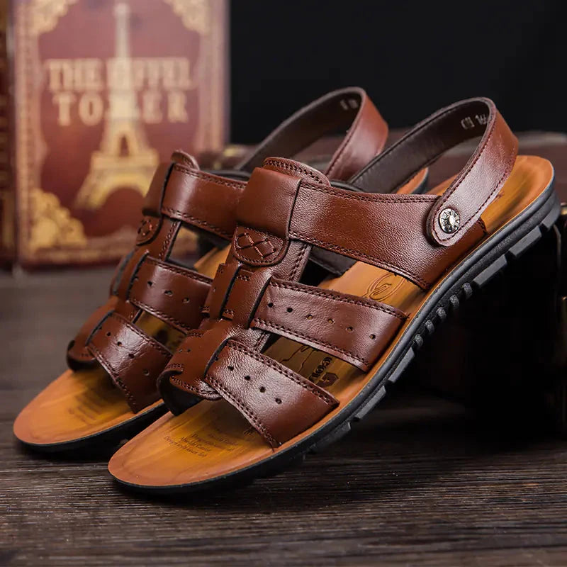 Breathable Leather Sandals for Men - Household Slippers Valberrys