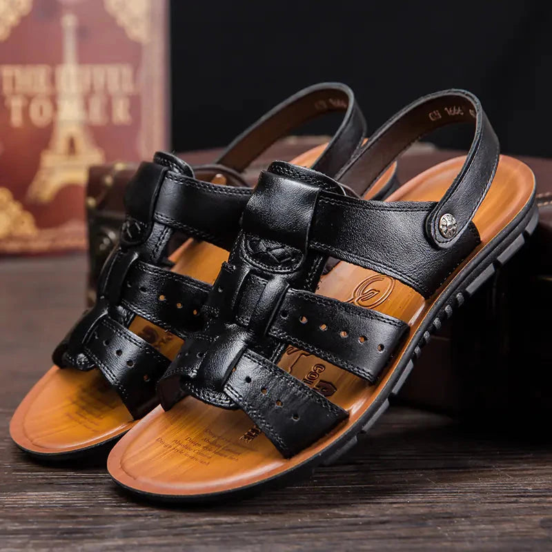 Breathable Leather Sandals for Men - Household Slippers Valberrys