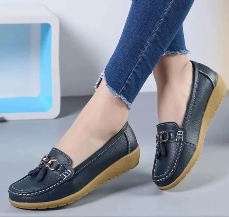 Chaussures Plates Décontractées pour Femmes - Cuir Véritable Valberrys