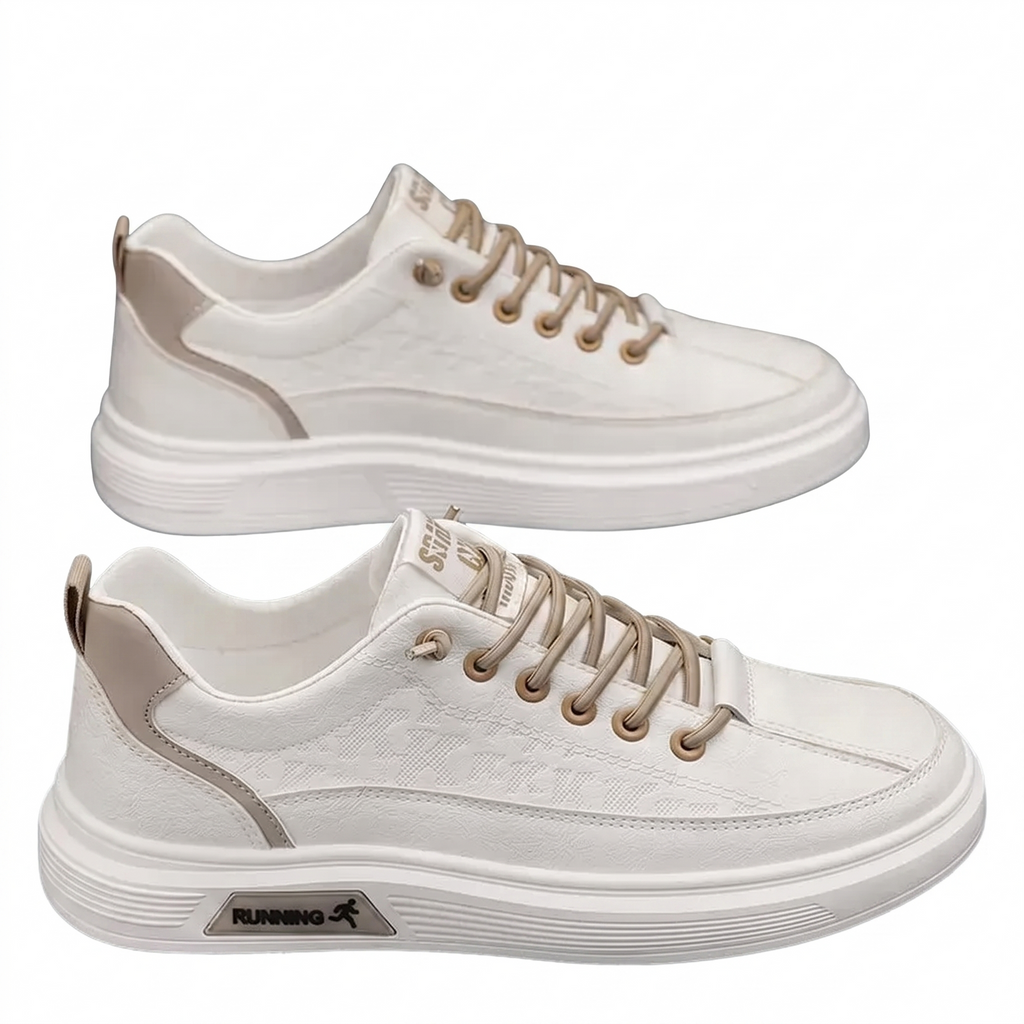 Baskets Homme Ville Mode Décontractées - VB UrbanFlow - Khaki Blanc
