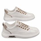 Baskets Homme Ville Mode Décontractées - VB UrbanFlow - Khaki Blanc