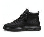 Baskets Mode Cuir Décontractées Zip Latéral - VB Urban Edge - Homme - Noir