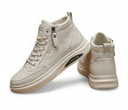 Baskets Mode Cuir Décontractées Zip Latéral - VB Urban Edge - Homme - Blanc