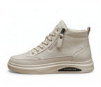 Baskets Mode Cuir Décontractées Zip Latéral - VB Urban Edge - Homme - Blanc