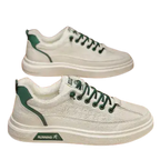 Baskets Homme Ville Mode Décontractées - VB UrbanFlow - Doublé Polaire Blanc et Vert