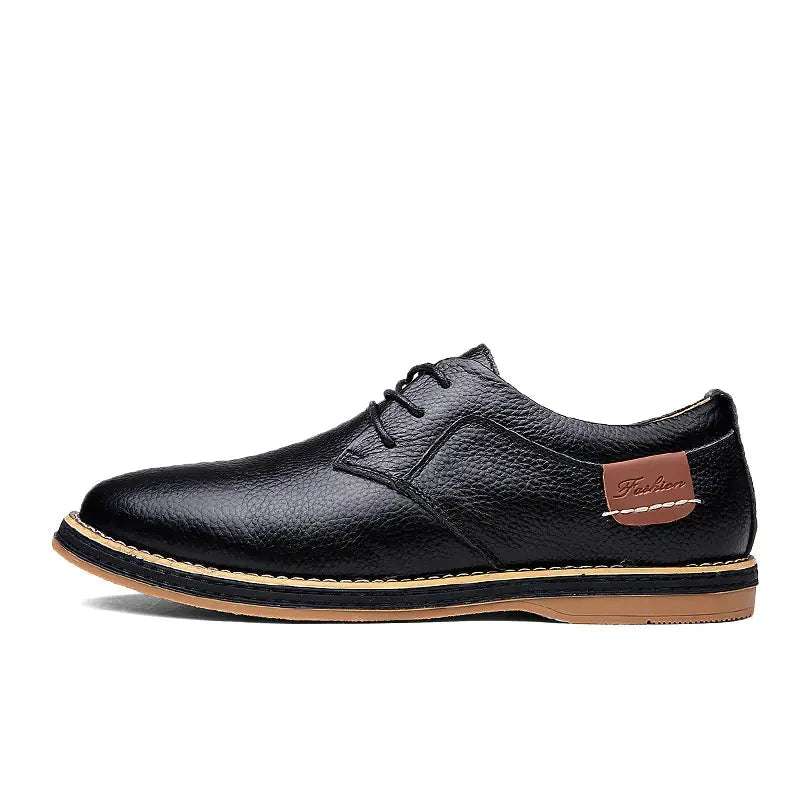 Men's Casual Leather Shoes - Genuine Cowhide Business Wear Valberrys
