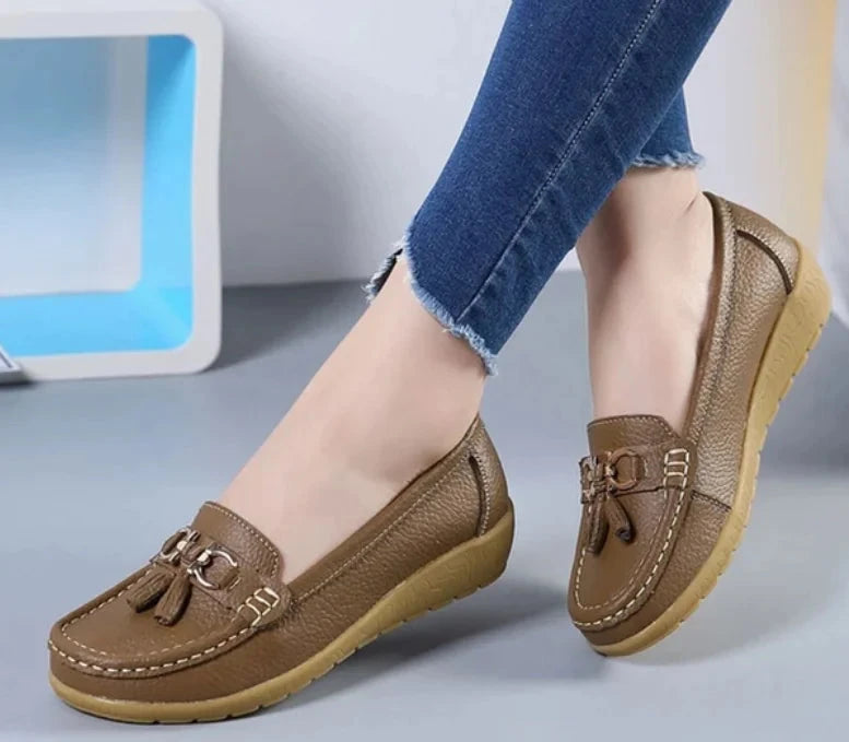 Chaussures Plates Décontractées pour Femmes - Cuir Véritable Valberrys