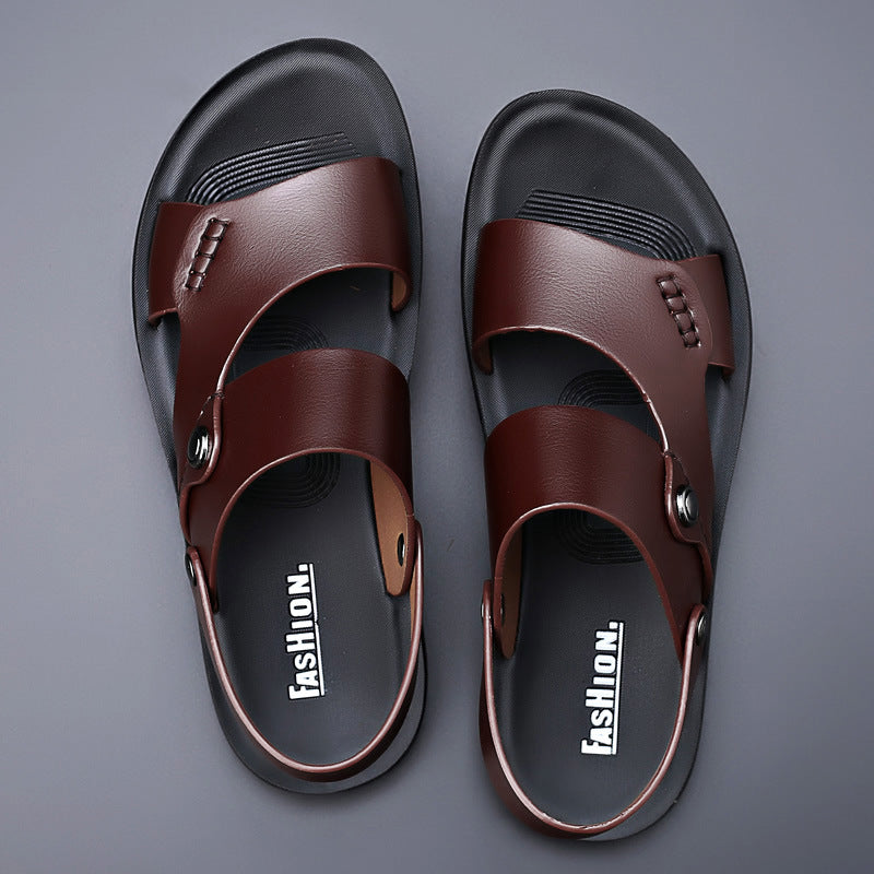 Valberrys VB Riviera – Sandales Cuir Véritable Casual – Homme - Marron