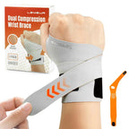 LEMEUR Carpal Tunnel Wrist Brace Ulnar Wrist Brace Ultra-Thin Elastic Hand Brace for TFCC Tear Adjustable Wrist Wrap Helps Relieve Tendinitis Arthritis Carpal Tunnel Pain（Right Hand） Valberrys