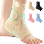 ZOELION Ankle Brace Compression Support with Removable Fishnet Strap 3D Knit Plantar Fasciitis Relief Achilles Tendonitis Brace(1 Pack) Ankle Compression Sleeve Sock for Pain Relief & Injury Healing Valberrys