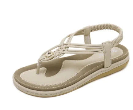 Metal Braided Flat Sandals for Women Valberrys