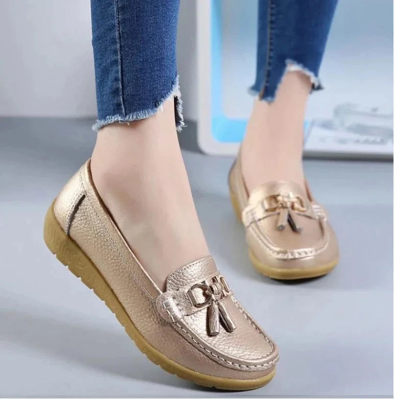 Chaussures Plates Décontractées pour Femmes - Cuir Véritable Valberrys