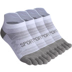 Meaiguo Mens Toe SocksCotton Five Finger Socks Ankle Running Socks With Toes For Athletic 4 Pairs Valberrys